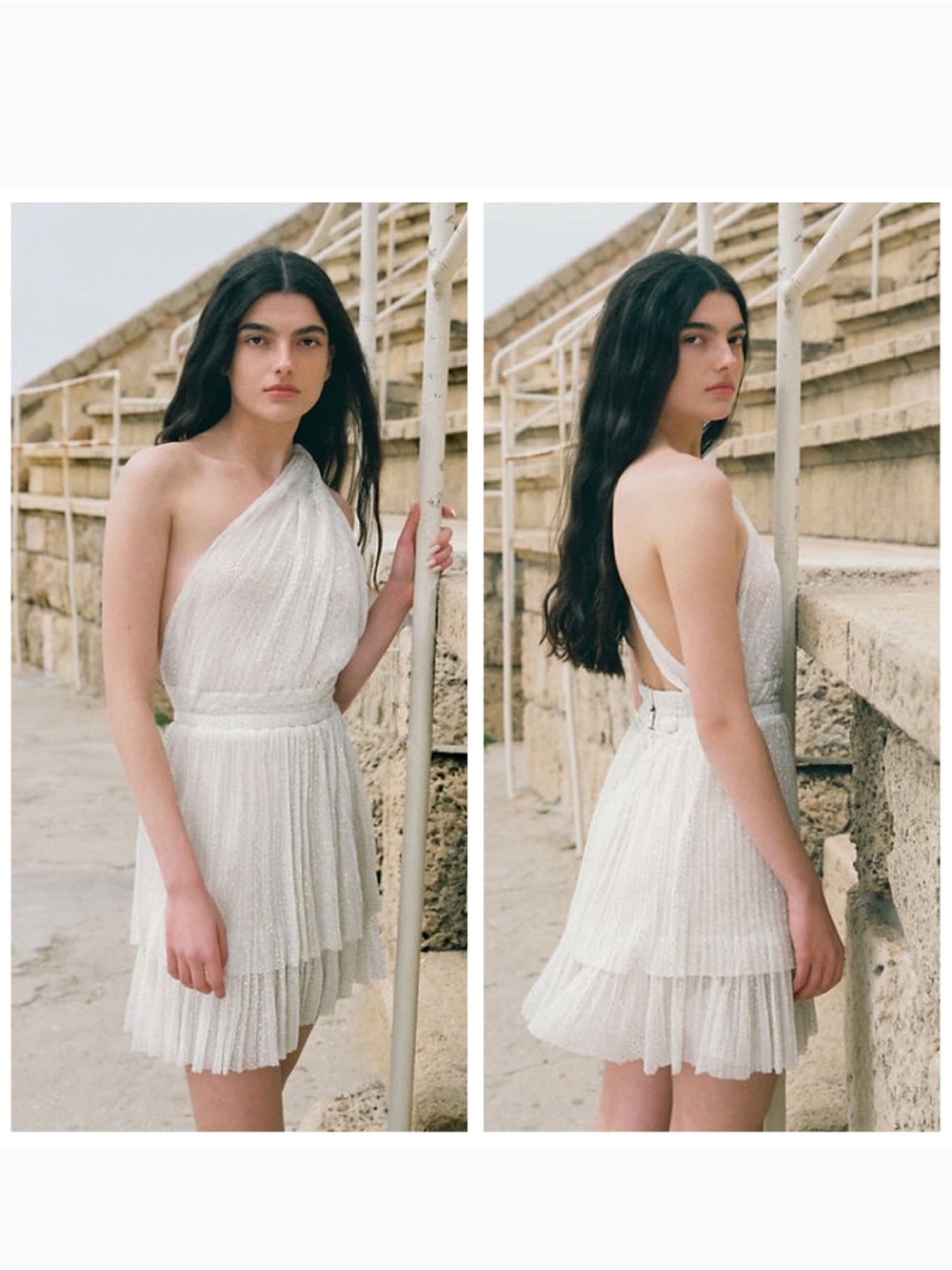 SABINA MUSAYEV CHICAGO DRESS WHITE / Silver Soze XL
